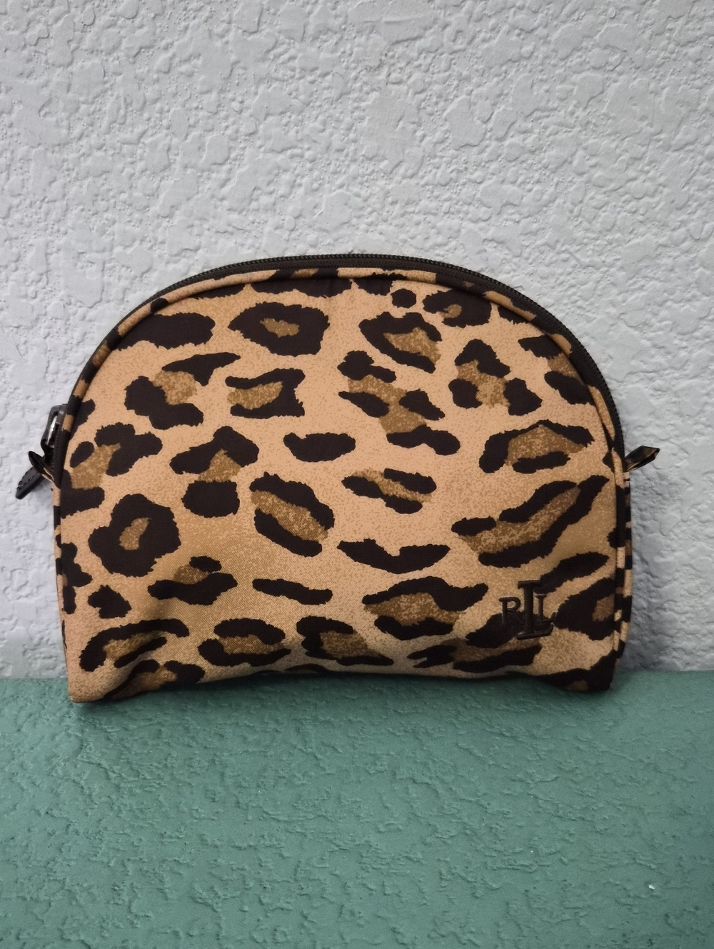 Lauren Ralph Lauren leopard cosmetic pouch makeup bag - Picture 7 of 8